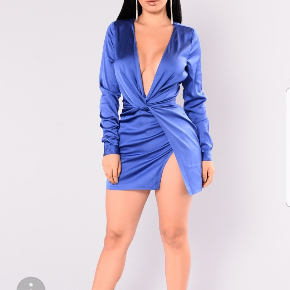 Blue mini dress
